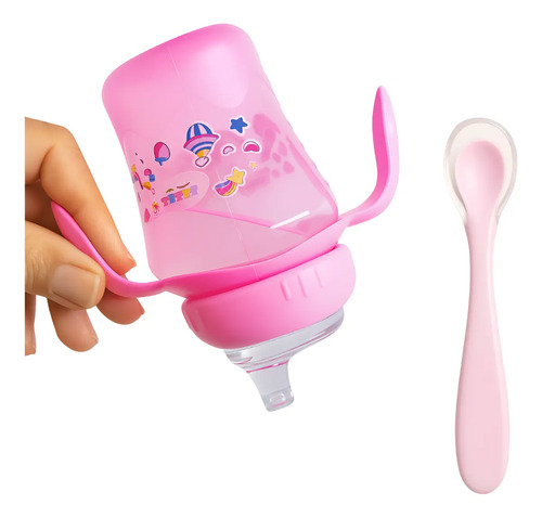 Copo Para Bebês Antivazamento + Colher Silicone