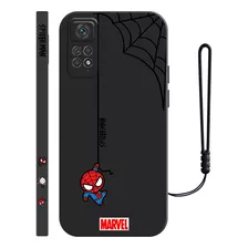 Funda De Silicona Diseño De Spiderman Para Xiaomi + Correas