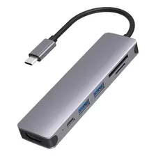 Adaptador Hub Tipo C 2 Puertos Usb 3.0 1 Hdmi 4k Micro Sd Ax