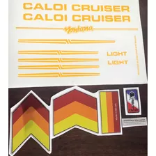 Adesivo Caloi Cruiser Amarelo Com Setas Metalizadas