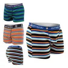 Pack X3 Elemento Boxer Rayado Algodon C/elastico A 705