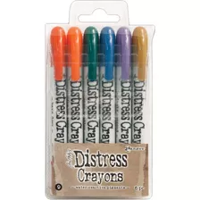 Tim Holtz Distress Crayon Set 9 - Juego De Accesorios Para M