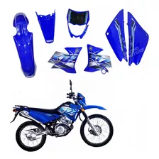 Kit Plástico Yamaha Xtz 125 Azul Modelo 2018 Tipo Original 