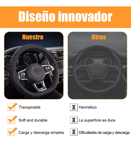 Funda De Cuero Antideslizante Para Volante Tipo D De Tipo O Foto 6