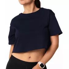Crop Top Mujer Playera Ombliguera Deportiva Casual Gym Fit