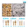 Kit 270 Conector Terminal Emenda Fio Automotivo Fêmea Macho