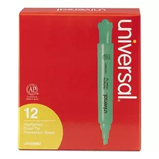 Tinta Universal De Escritorio Verde Fluorescente, Punta Bise