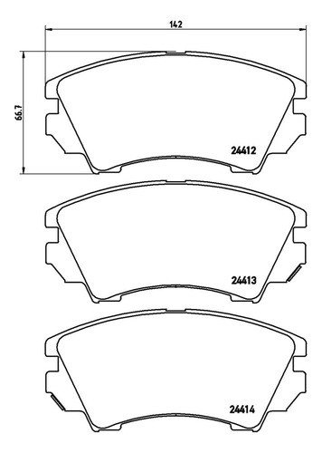 Balata Delantero Brembo P59055 Chevrolet Caprice 2016 Foto 2