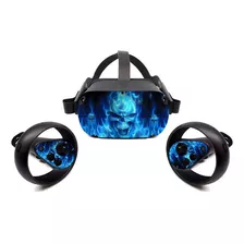 Skin Para Oculus Quest Vr2 Fuego Azul