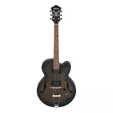 Guitarra Ibanez Af55 Hollow Body Transparent Black Flat