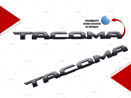 Par De Emblemas Laterales Tacoma 2016-2023 Negro Mate  Foto 3
