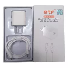 Cargador Para iPhone 25w Usb-c A Lightning Con Cable 1 Metro