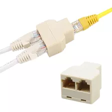 5 Conector Duplicador Cabo De Rede Rj45 1 Femea X 2 Femea