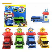 Conjunto De Caminhões Tayo Bus 4pz Toy Car Catapult Car Baby