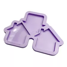 Molde De Silicone Para Resina Paleta Casas - 3x5,4 Cm