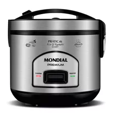 Panela Elétrica De Arroz Preto E Inox 500w Pe-43-6x Mondial Cor Preto/inox Frequência 60 Hz 110v