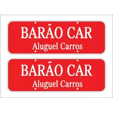 30 Placas Personalizada Carro Para Eventos Empresa Revend