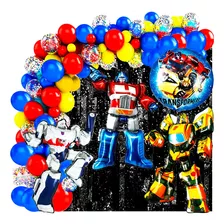 50 Art Globos Transformers Bumblebee Megatron Optimus Prime