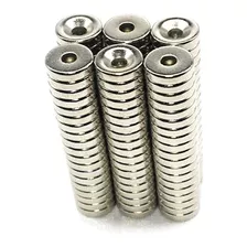 10pcs Imã De Neodimio Disco 10x3 - 10mm X 3mm Com Furo - N35