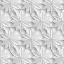 Papel De Parede Efeito Gesso 3d Geométrico Flor 8 18m