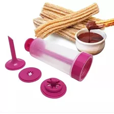 Maquina Manual De Fazer Churros Com Receita E 2 Forma Molde