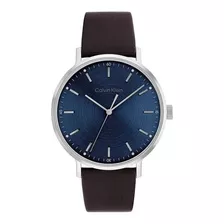 Reloj Calvin Klein Modern Para Hombre 25200052 Color De La Malla Negro Color Del Bisel Plateado Color Del Fondo Azul