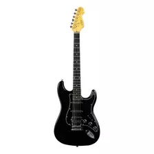 Guitarra Elétrica Phx Sunset St-h De Tília Black Brilhante Com Diapasão De Pau-rosa