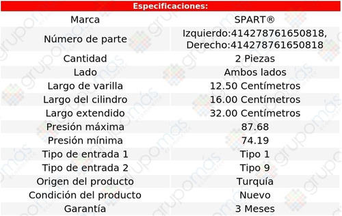 2 Amortiguadores De Cofre Spart Titan Nissan 04/15 Foto 2