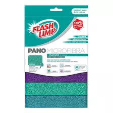 Pano Microfibra Multiuso Flp6742 3 Unidades Flash Limp