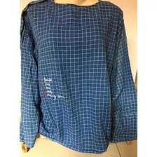 Blusa Frio Zara G Azul 100%algodão