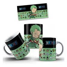 Caneca One Piece Monkey D. Luffy E Personagens Em Polímero