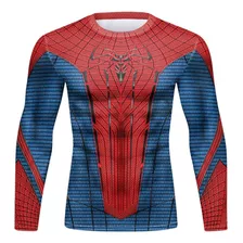 Camisa De Compressão Espetacular Homem Aranha Manga Longa