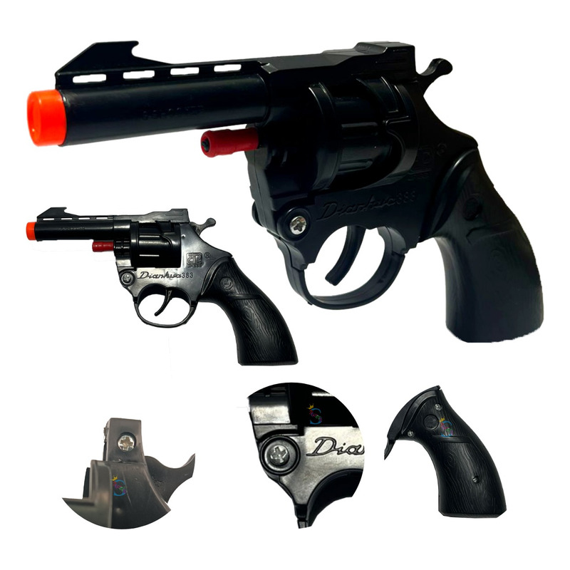 Revolver Arma D Brinquedo Arminha Espoleta Infantil + Brinde - Desconto no  Preço