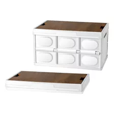 Caja De Almacenamiento Plegable Con Tapa Multifuncional 55 L