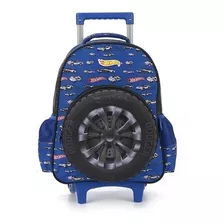 Mochila Rodinha Infantil Hotwheels By Luxcel 