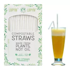 100 Pitillos Ecológicos Biodegradable Compostable Vegetales