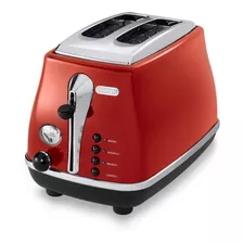 Tostadora Delonghi Icona Vintage Roja Color Rojo