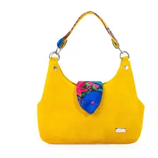 Bolso De Piel Y Gamuza Con Faja Telar Artesanal Bolsa Dama