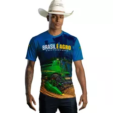 Camiseta Brk Brasil É Agro 01 Com Proteção Solar Uv50+