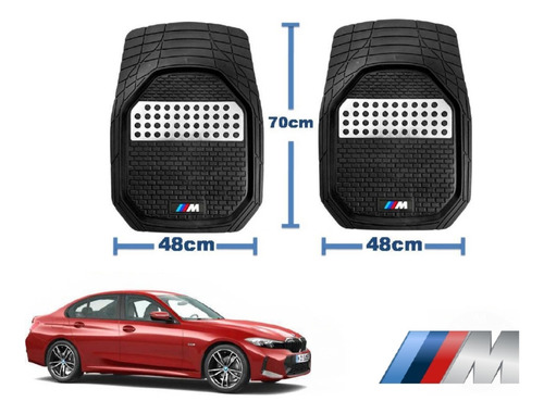 Tapetes 3d Logo Bmw + Cubre Volante M3 2019 A 2022 2023 Foto 4