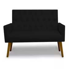 Namoradeira Nina Retro Courvin Preto - Meular Decor