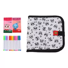 Conjunto De Livro De Doodle Apagável, 7 Páginas, Panda