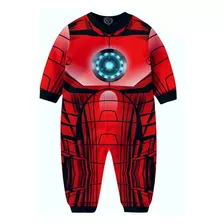 Macacão Pijama Homem De Ferro Infantil Herois