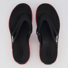 Chinelo Oakley Rest Iii Preto E Vermelho