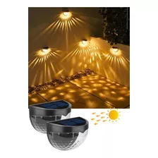 2 Piezas Led Solar Garden Lámpara Exterior Lampara De Pared