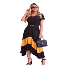 Vestido Mullet Festa Plus Size Modinha Tendencia Luxuoso