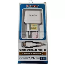 Fonte + Cabo Usb Carregador De Celular Rápido Tipo C Top 