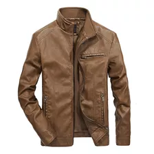 Chaqueta De Cuero Leather Jac Con Uniforme De Béisbol Para H