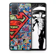 Funda Galaxy A71 Superman Comics Tpu A50 A32 A21s A80 A60