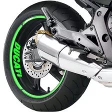 Friso Refletivo Para Roda Moto Ducati Monster 821 Verde